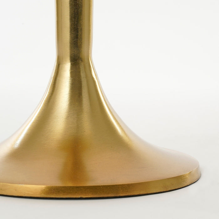 Mica Decorations Bijzettafel - H57 x Ø25 cm-Gerecycled Aluminium-Goud
