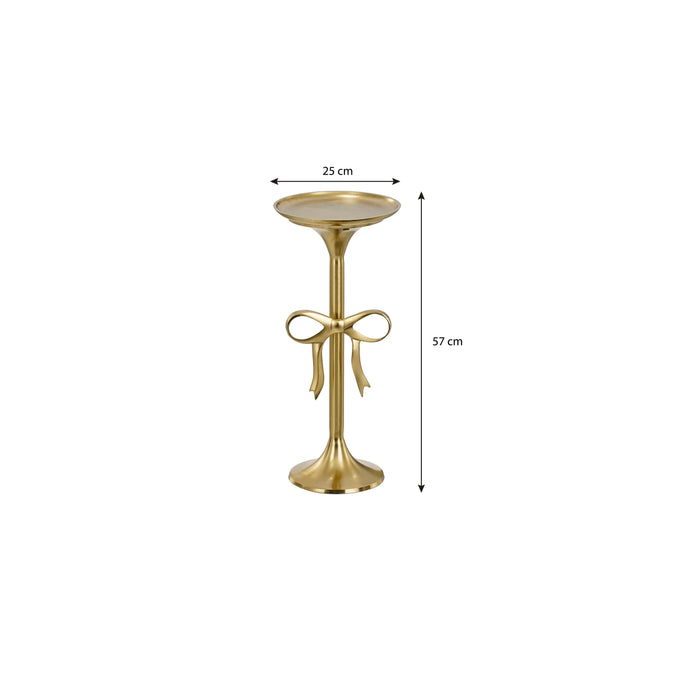 Mica Decorations Bijzettafel - H57 x Ø25 cm-Gerecycled Aluminium-Goud