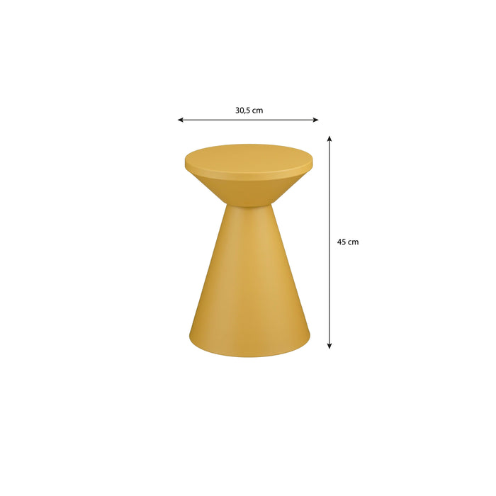 Mica Decorations Jim Bijzettafel - H45 x Ø31 cm - IJzer - Okergeel