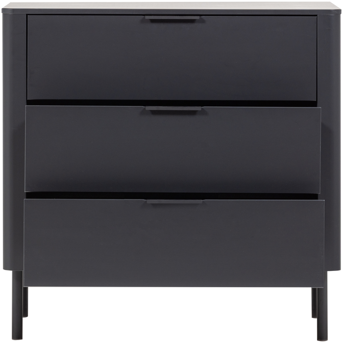 WOOOD Gunnar Ladekast - Grenen - Matzwart - 93x94x52