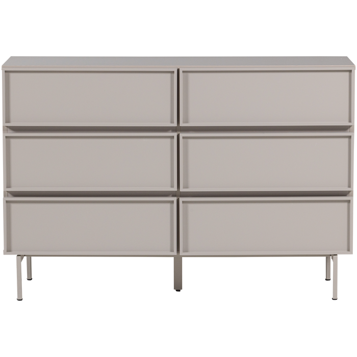 WOOOD Tours Ladekast 6 Lades - Melamine| MDF - Zand - 80x120x42