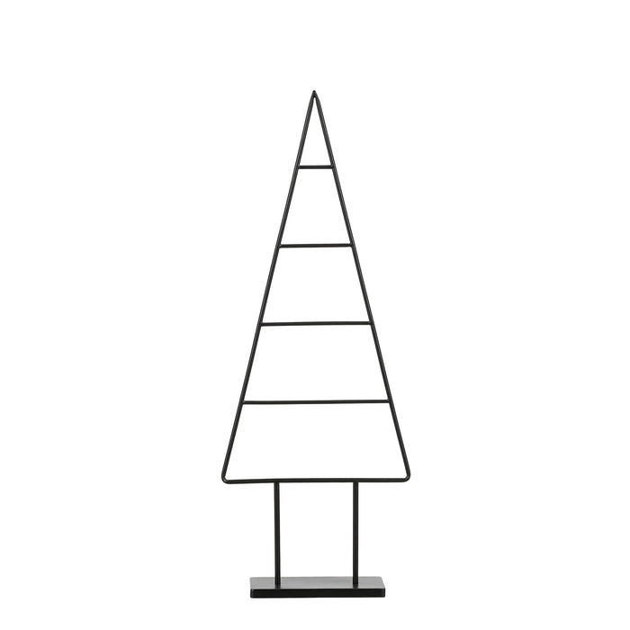 Mica Decorations Decoratie Kerstboom-L34 x B12 x H90 cm-IJzer - Zwart