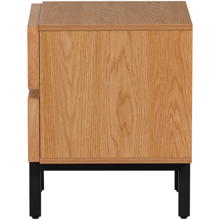 WOOOD Tours Ladekast| Nachtkastje 2 Lades Melamine| MDF - Naturel