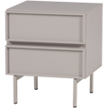 WOOOD Tours Ladekast| Nachtkastje 2 Lades Melamine| MDF - Zand