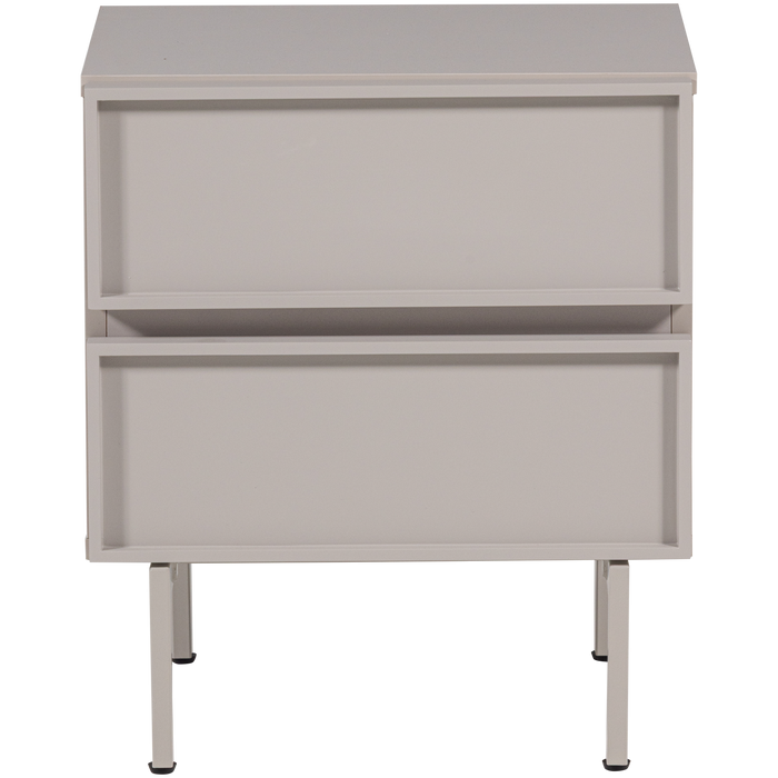 WOOOD Tours Ladekast| Nachtkastje 2 Lades Melamine| MDF - Zand