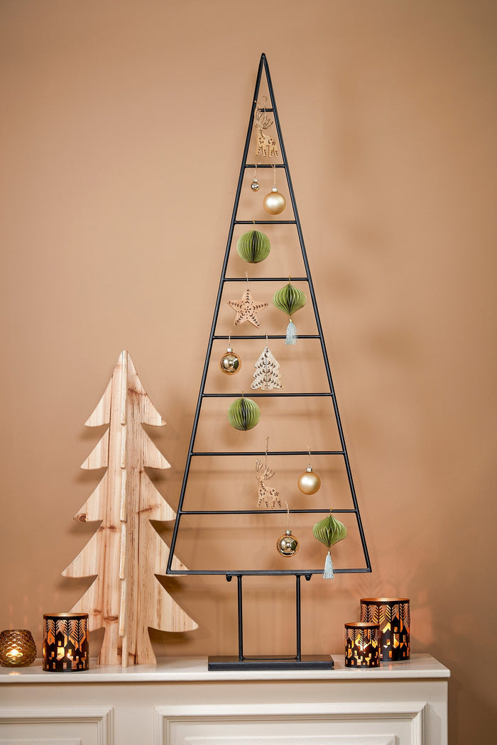 Mica Decorations Decoratie Kerstboom - L50 x B15 x H152 cm - Zwart