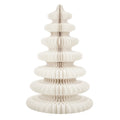 Mica Decorations Decoratie Kerstboom - H153 x  Ø104 cm - Papier - Wit