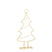 Mica Decorations Decoratie Kerstboom - L40 x B12 x H79 cm-IJzer-Goud