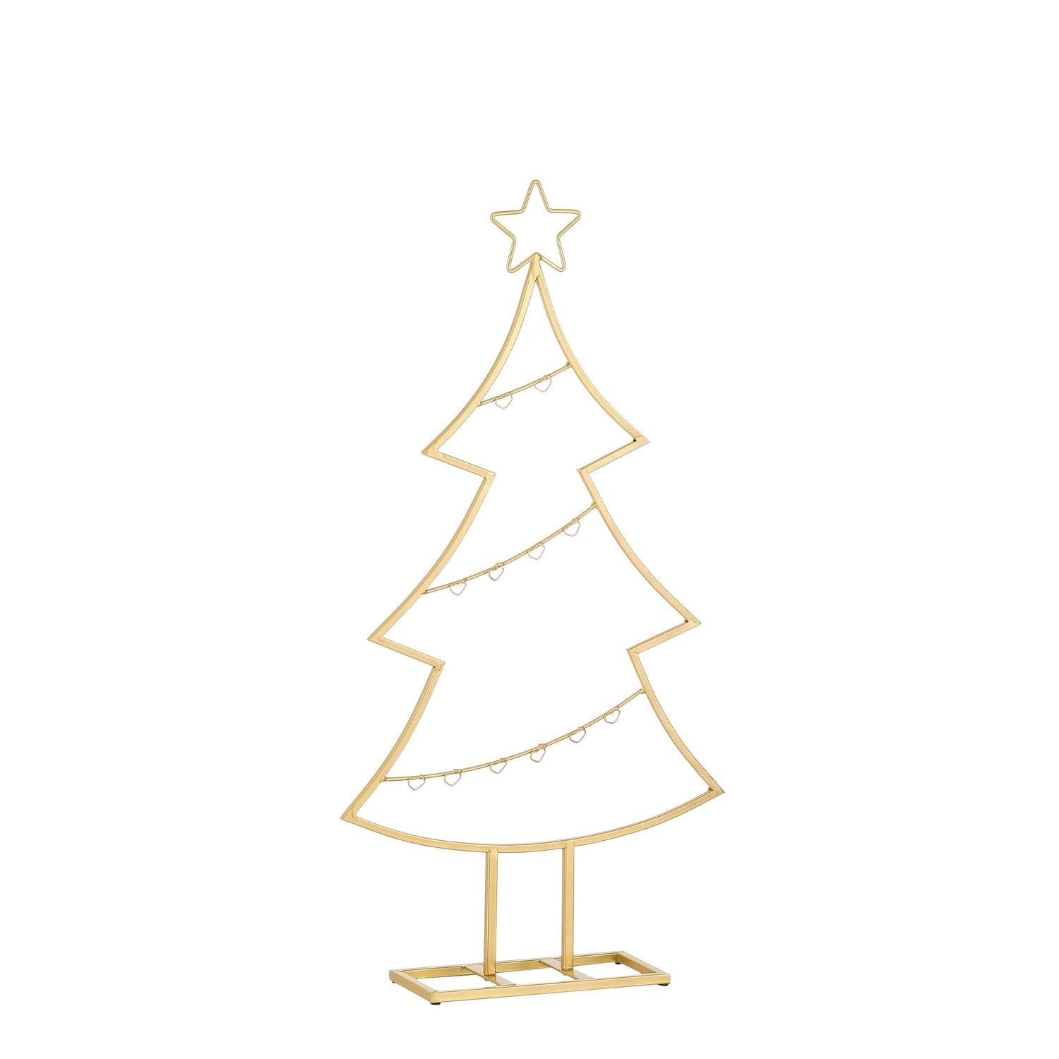 Mica Decorations Decoratie Kerstboom - L40 x B12 x H79 cm-IJzer-Goud