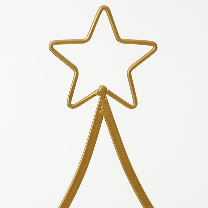 Mica Decorations Decoratie Kerstboom - L40 x B12 x H79 cm-IJzer-Goud