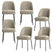 WOOOD Vogue Eetkamerstoelen - Velvet - Wheatfield - Set van 6