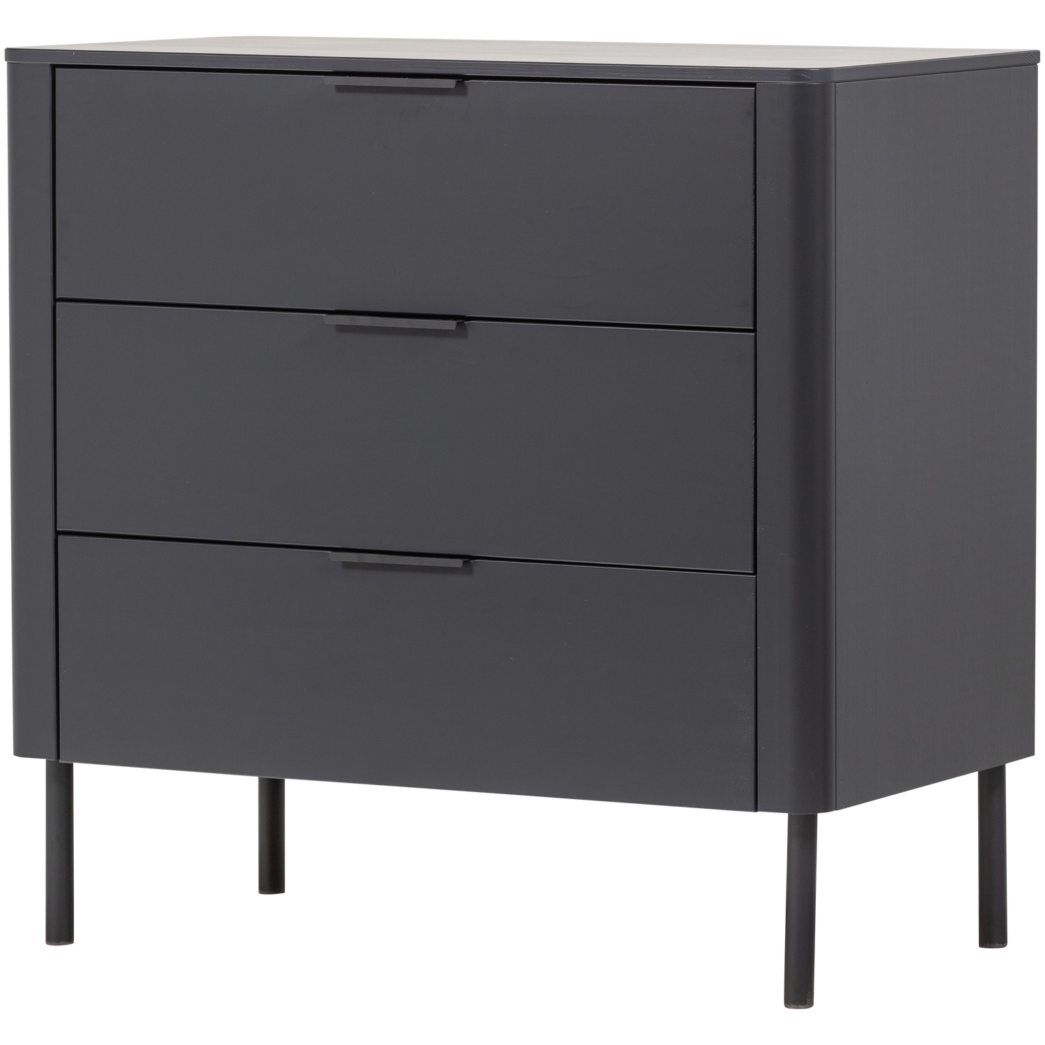 WOOOD Gunnar Ladekast - Grenen - Matzwart - 93x94x52