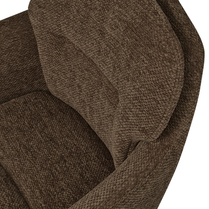 WOOOD Runa Eetkamerstoelen - Polyester - Warm Bruin - Set van 6
