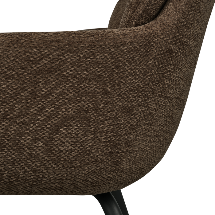 WOOOD Runa Eetkamerstoelen - Polyester - Warm Bruin - Set van 6