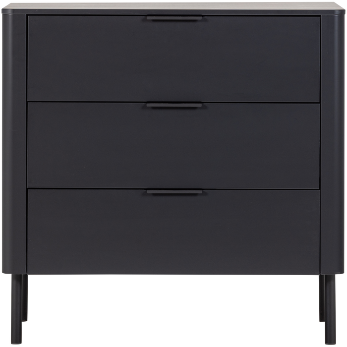 WOOOD Gunnar Ladekast - Grenen - Matzwart - 93x94x52