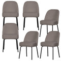 WOOOD Vogue Eetkamerstoelen - Velvet - Nougat - Set van 6
