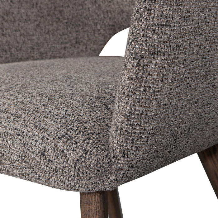 WOOOD Murat Eetkamerstoelen Houten Bruine Poot - Taupe - Set van 6
