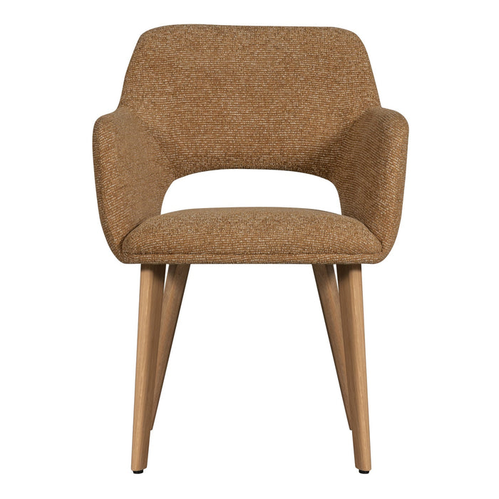 WOOOD Murat Eetkamerstoelen Houten Naturel Poot - Geel - Set van 6
