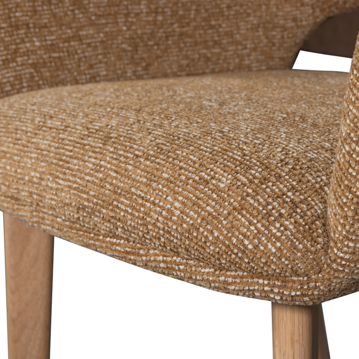 WOOOD Murat Eetkamerstoelen Houten Naturel Poot - Geel - Set van 6