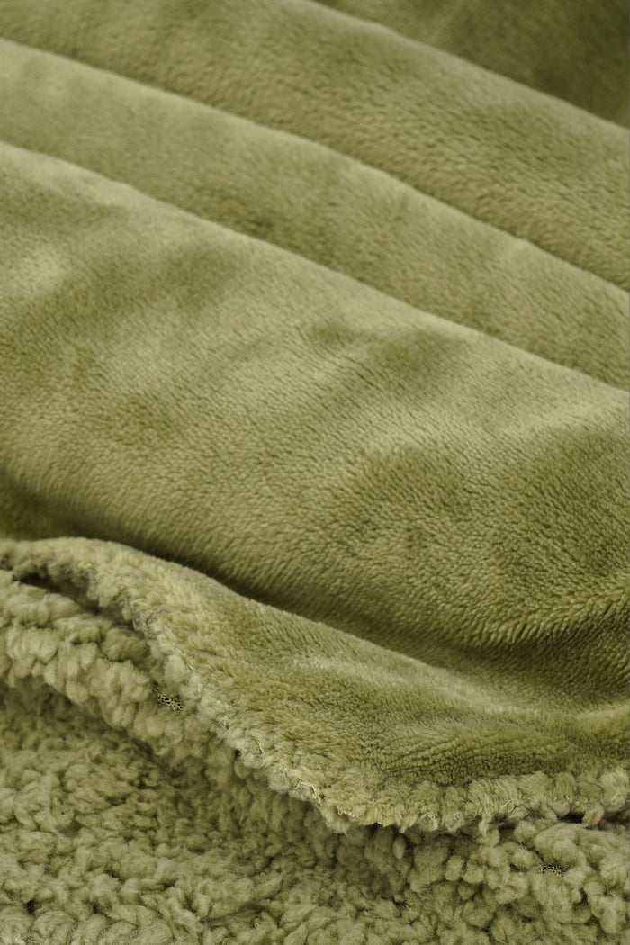 Mica Decorations Bronte Fleece Plaid - L200 x B150 cm - Lichtgroen