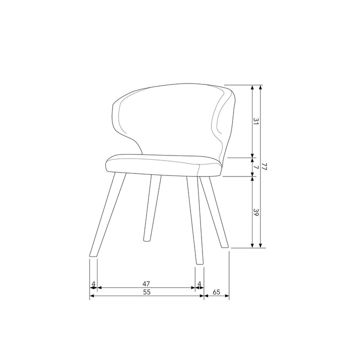 vtwonen Cape Eetkamerstoelen - Stof - Blauw - Set van 6