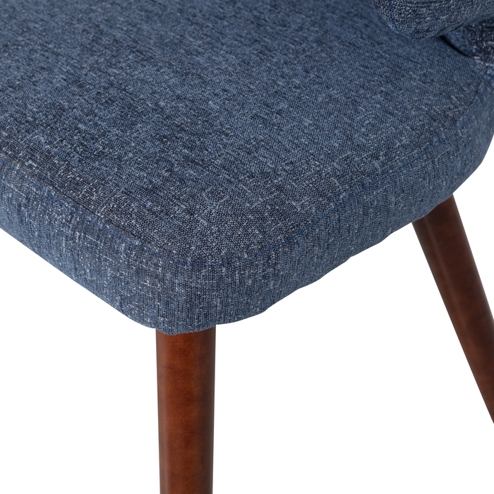vtwonen Cape Eetkamerstoelen - Stof - Blauw - Set van 6
