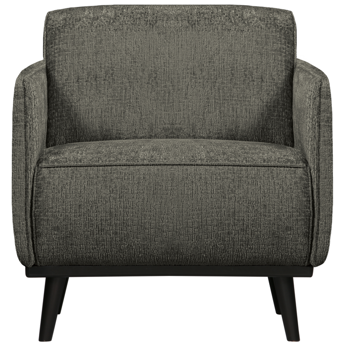 WOOOD Statement Fauteuil - Structure - Velvet - Frost - 77x72x93