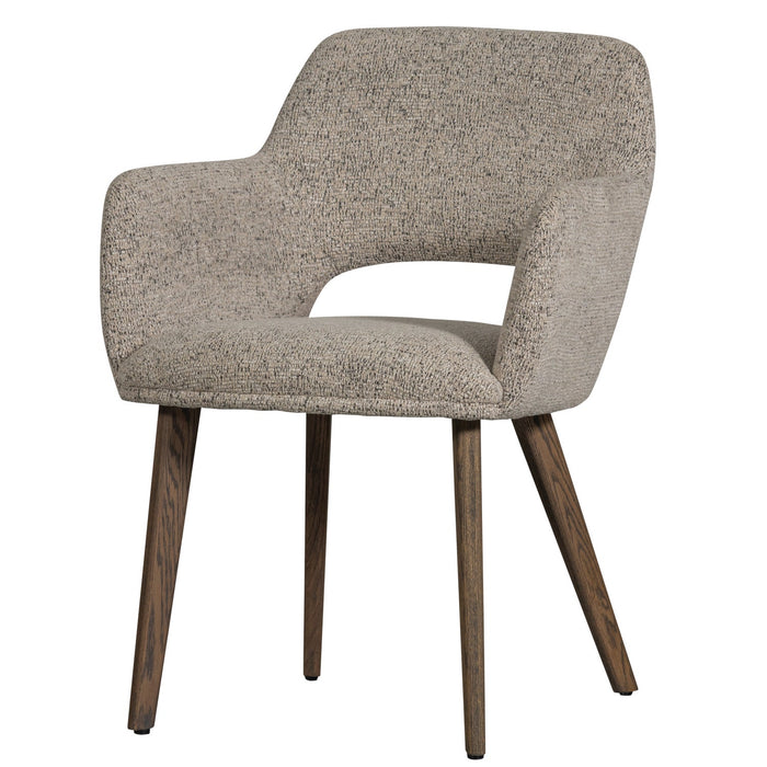 WOOOD Murat Eetkamerstoelen Houten Bruine Poot - Naturel - Set van 6