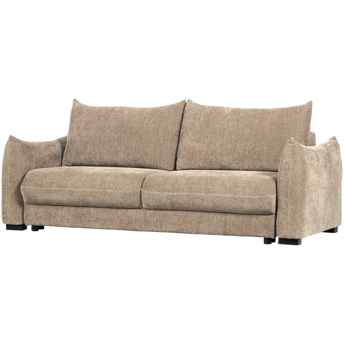 WOOOD Jonne 3-Zits Slaapbank - Chennile - Naturel - 92x233x105