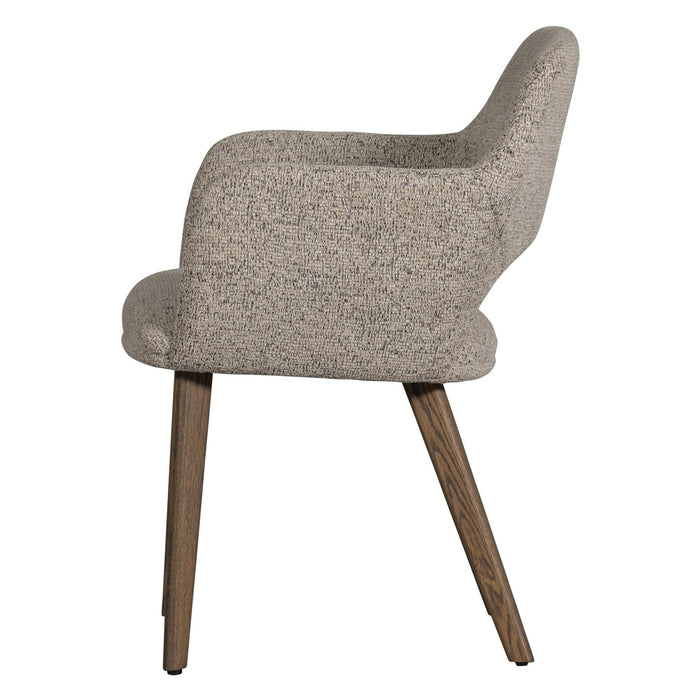 WOOOD Murat Eetkamerstoelen Houten Bruine Poot - Naturel - Set van 6