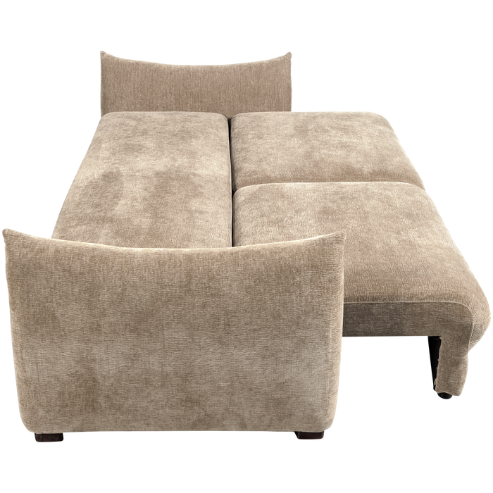 WOOOD Jonne 3-Zits Slaapbank - Chennile - Naturel - 92x233x105
