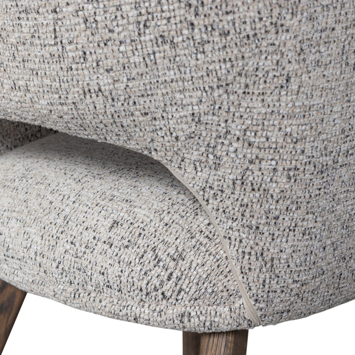 WOOOD Murat Eetkamerstoelen Houten Bruine Poot - Naturel - Set van 6
