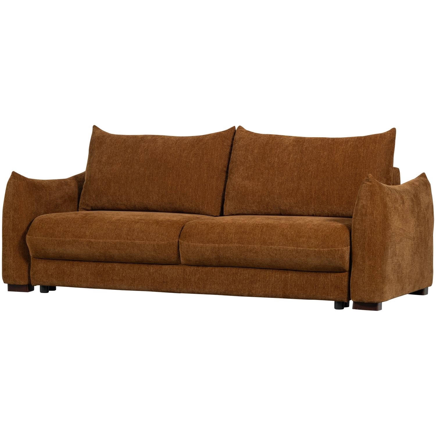 WOOOD Jonne 3-Zits Slaapbank - Chennile - Bruin - 92x233x105