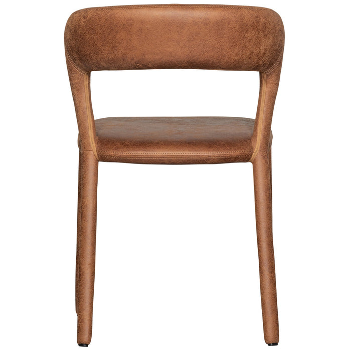 WOOOD Noble Eetkamerstoelen - Leerlook - Cognac - Set van 6