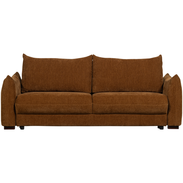 WOOOD Jonne 3-Zits Slaapbank - Chennile - Bruin - 92x233x105