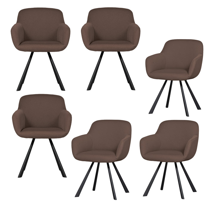 WOOOD Juno Eetkamerstoel - Mesh - Epresso - Set van 6