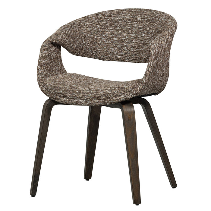 WOOOD Yossi Eetkamerstoelen Houten Bruine Poot - Bruin - Set van 6