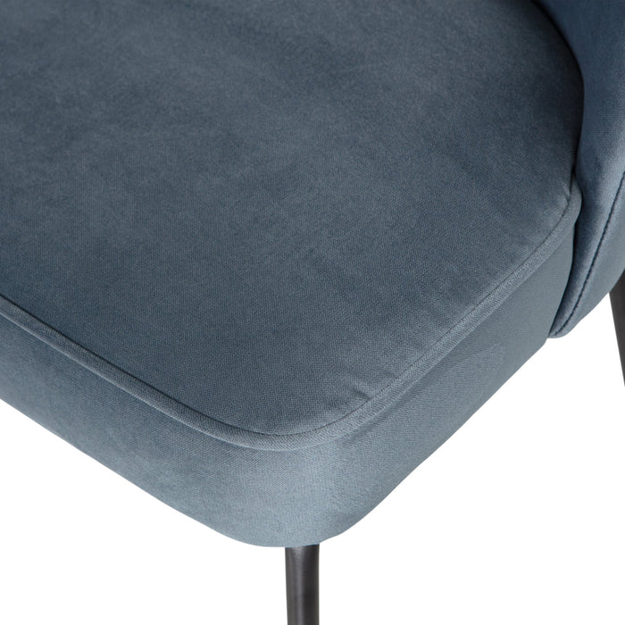 WOOOD Vogue Eetkamerstoelen - Fluweel - Teal - Set van 6