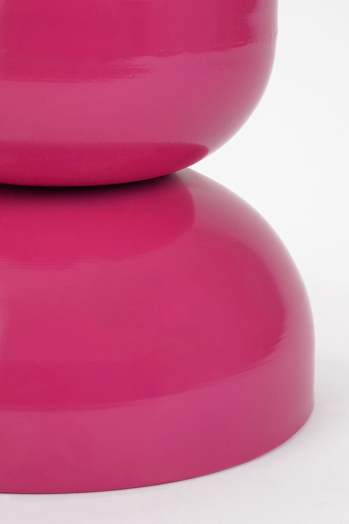 Mica Decorations Luna Bijzettafel - H46 x Ø32 cm - IJzer - Fuchsia