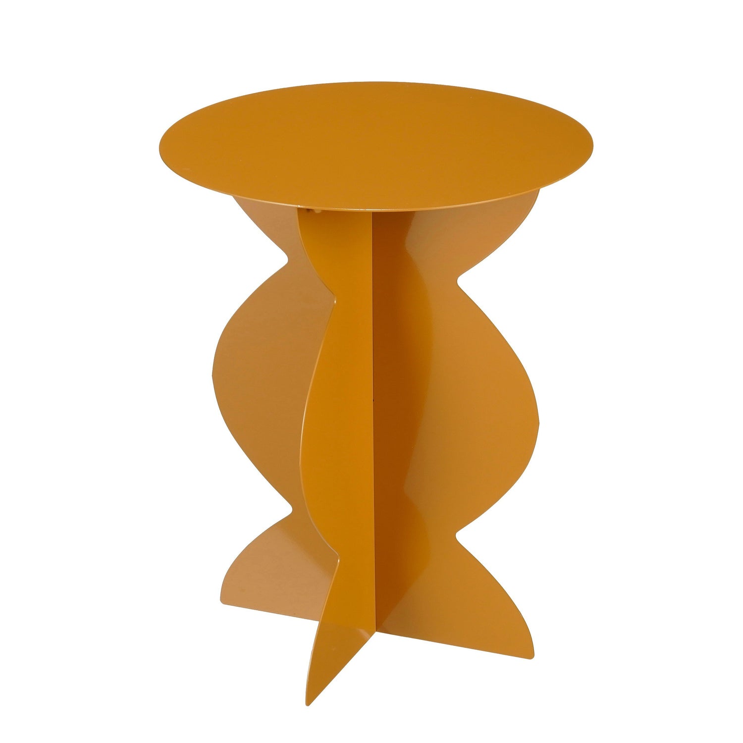 Mica Decorations Rafi Bijzettafel - H50 x Ø40 cm - IJzer - Bruin
