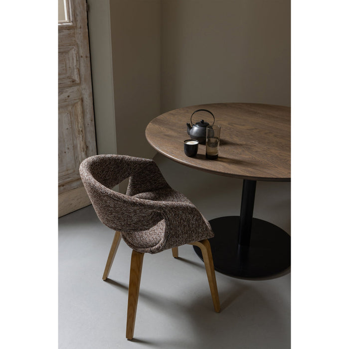 WOOOD Yossi Eetkamerstoelen Houten Naturel Poot - Bruin - Set van 6