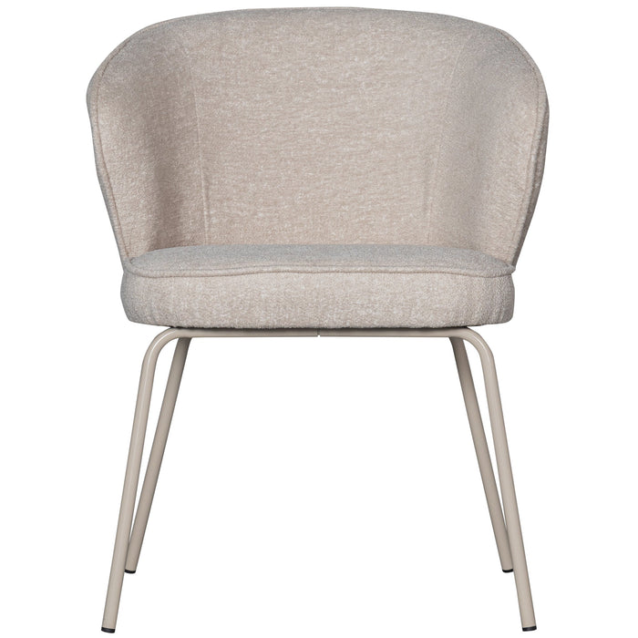 WOOOD Admit Eetkamerstoelen - Polyester - Pebble - Set van 6