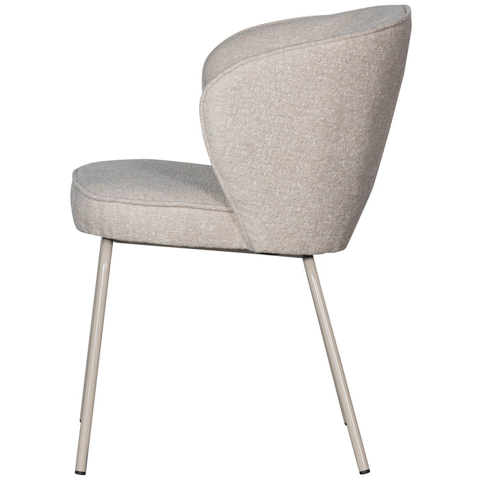 WOOOD Admit Eetkamerstoelen - Polyester - Pebble - Set van 6