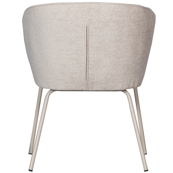 WOOOD Admit Eetkamerstoelen - Polyester - Pebble - Set van 6