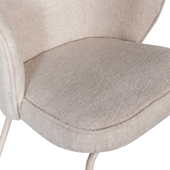 WOOOD Admit Eetkamerstoelen - Polyester - Pebble - Set van 6