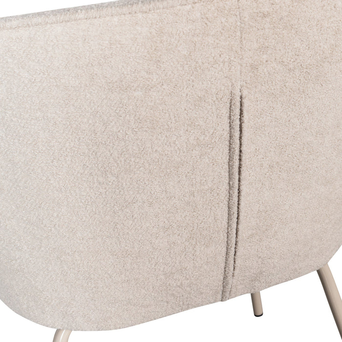 WOOOD Admit Eetkamerstoelen - Polyester - Pebble - Set van 6