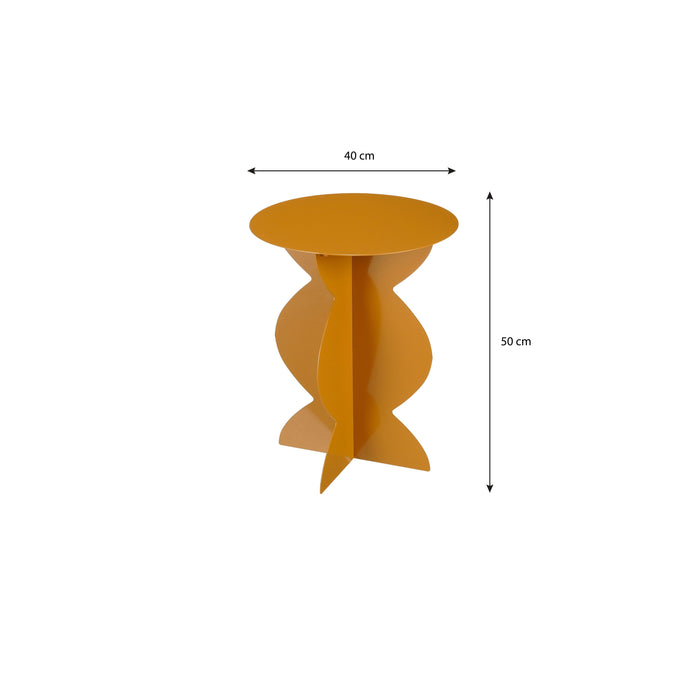 Mica Decorations Rafi Bijzettafel - H50 x Ø40 cm - IJzer - Bruin