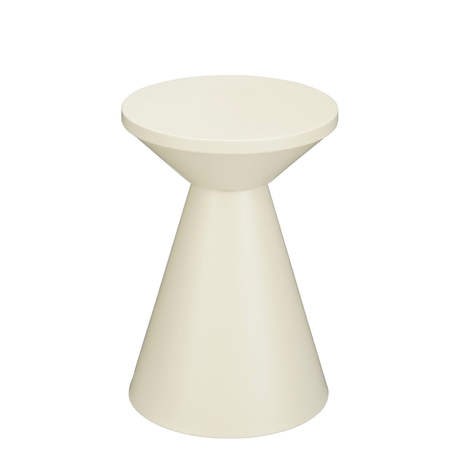 Mica Decorations Jim Bijzettafel - H45 x Ø31 cm - IJzer - Off-white