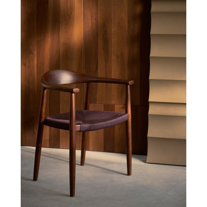 vtwonen Embrace Eetkamerstoelen - Beukenhout - Donkerbruin - Set van 6
