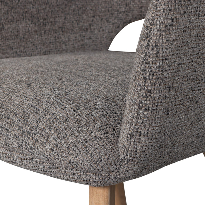 WOOOD Murat Eetkamerstoelen Houten Naturel Poot - Taupe - Set van 6